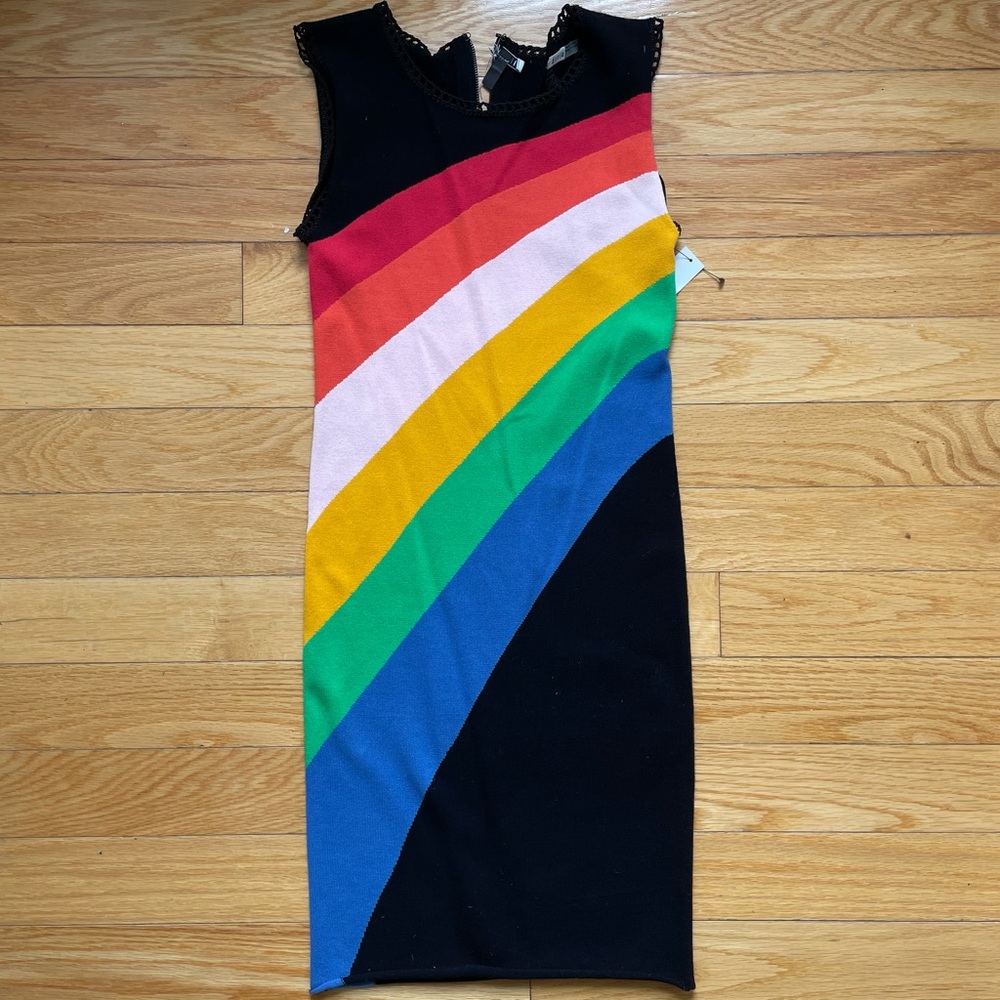 Alice + Olivia RARE sample dress.  Rainbow!